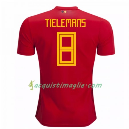 Divisa di Calcio Belgio Tielemans 8 Prima Mondiali 2018